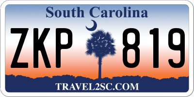 SC license plate ZKP819