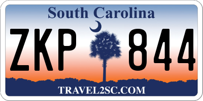 SC license plate ZKP844
