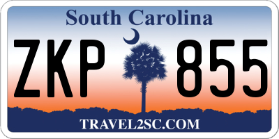 SC license plate ZKP855