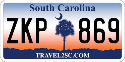 SC license plate ZKP869