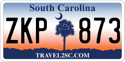 SC license plate ZKP873