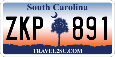 SC license plate ZKP891