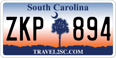 SC license plate ZKP894
