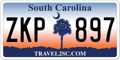 SC license plate ZKP897