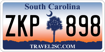 SC license plate ZKP898