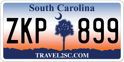 SC license plate ZKP899