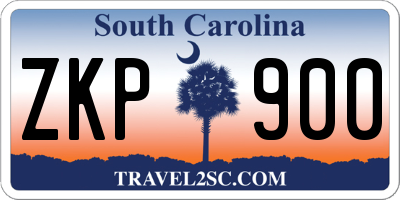 SC license plate ZKP900