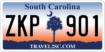SC license plate ZKP901