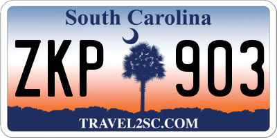 SC license plate ZKP903