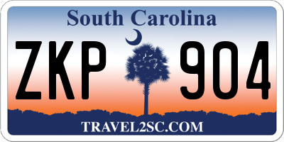 SC license plate ZKP904
