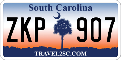 SC license plate ZKP907