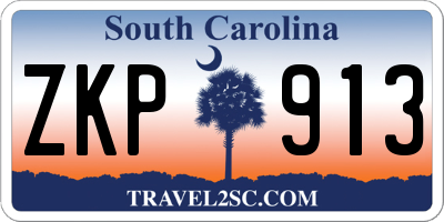 SC license plate ZKP913