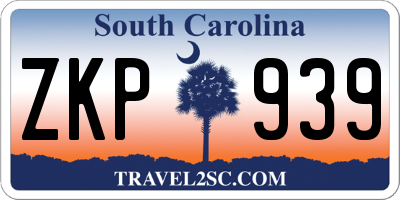 SC license plate ZKP939