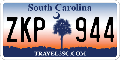 SC license plate ZKP944