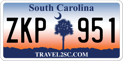 SC license plate ZKP951