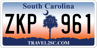 SC license plate ZKP961