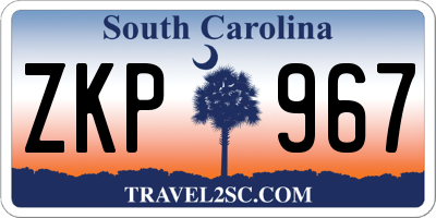 SC license plate ZKP967
