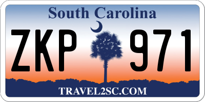 SC license plate ZKP971