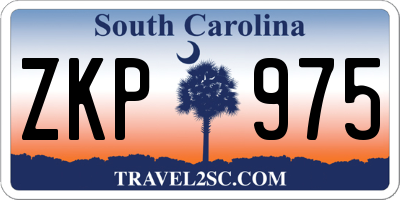 SC license plate ZKP975
