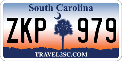 SC license plate ZKP979