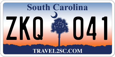 SC license plate ZKQ041