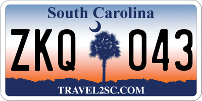 SC license plate ZKQ043