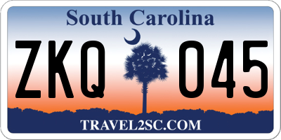 SC license plate ZKQ045