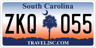 SC license plate ZKQ055
