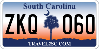 SC license plate ZKQ060