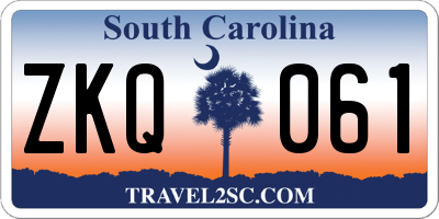 SC license plate ZKQ061