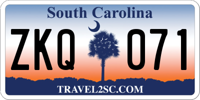 SC license plate ZKQ071