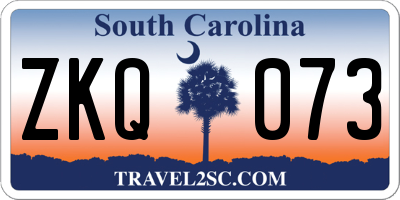 SC license plate ZKQ073