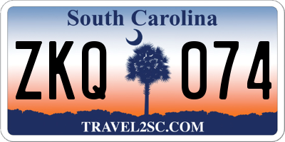 SC license plate ZKQ074