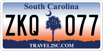 SC license plate ZKQ077