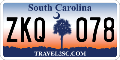 SC license plate ZKQ078