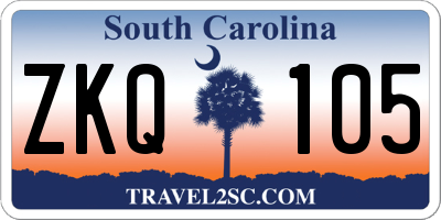 SC license plate ZKQ105