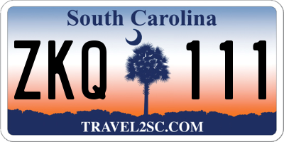 SC license plate ZKQ111