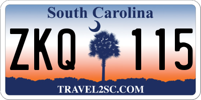 SC license plate ZKQ115