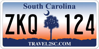 SC license plate ZKQ124