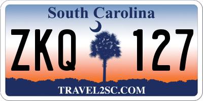 SC license plate ZKQ127