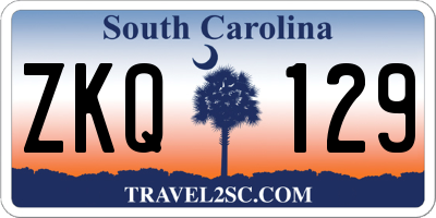 SC license plate ZKQ129