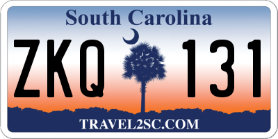 SC license plate ZKQ131