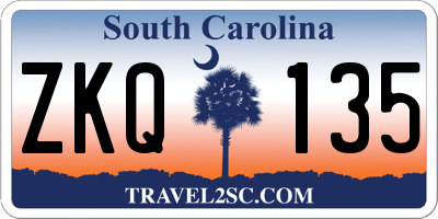 SC license plate ZKQ135