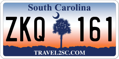 SC license plate ZKQ161