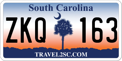 SC license plate ZKQ163