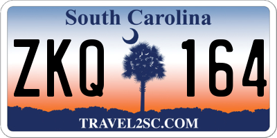 SC license plate ZKQ164