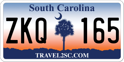 SC license plate ZKQ165