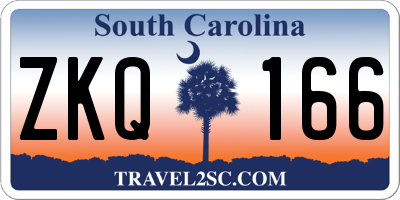 SC license plate ZKQ166