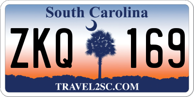 SC license plate ZKQ169