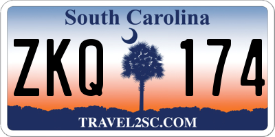 SC license plate ZKQ174